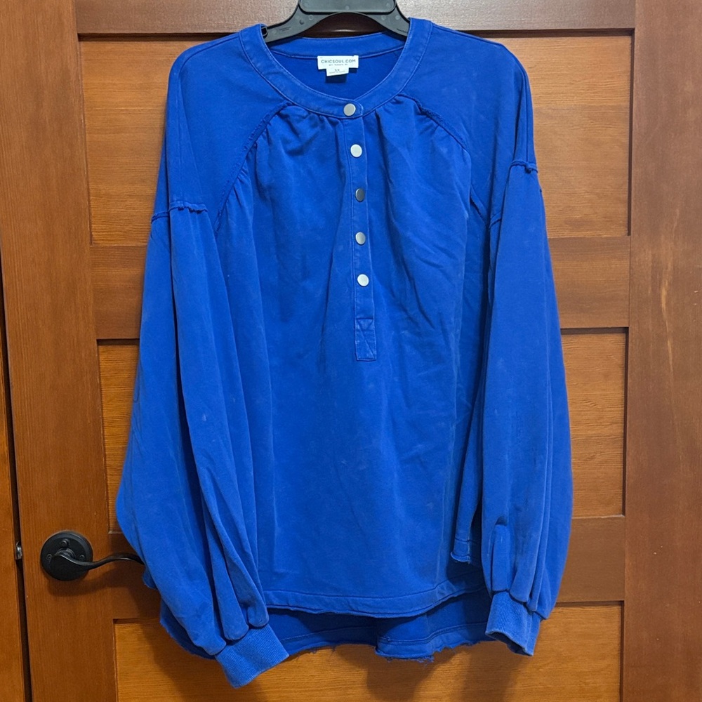 3XL NWOT Chic Soul Royal Blue Tunic